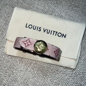 🔥Holiday flashsale🔥Louis Vuitton Burgundy MonogramMini CanvasXLeather Bracelet